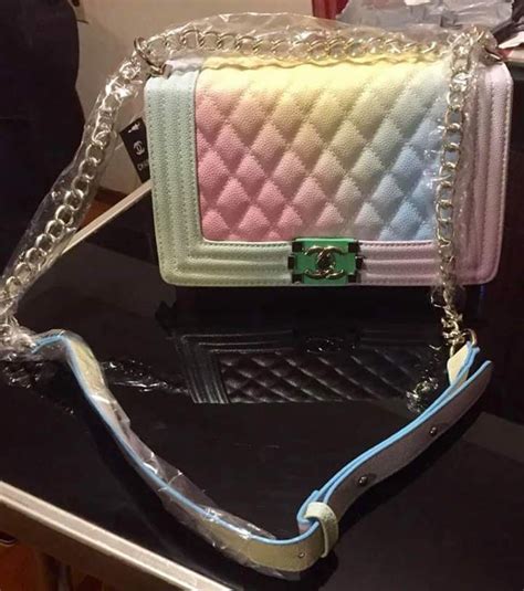 pastel rainbow chanel bag.